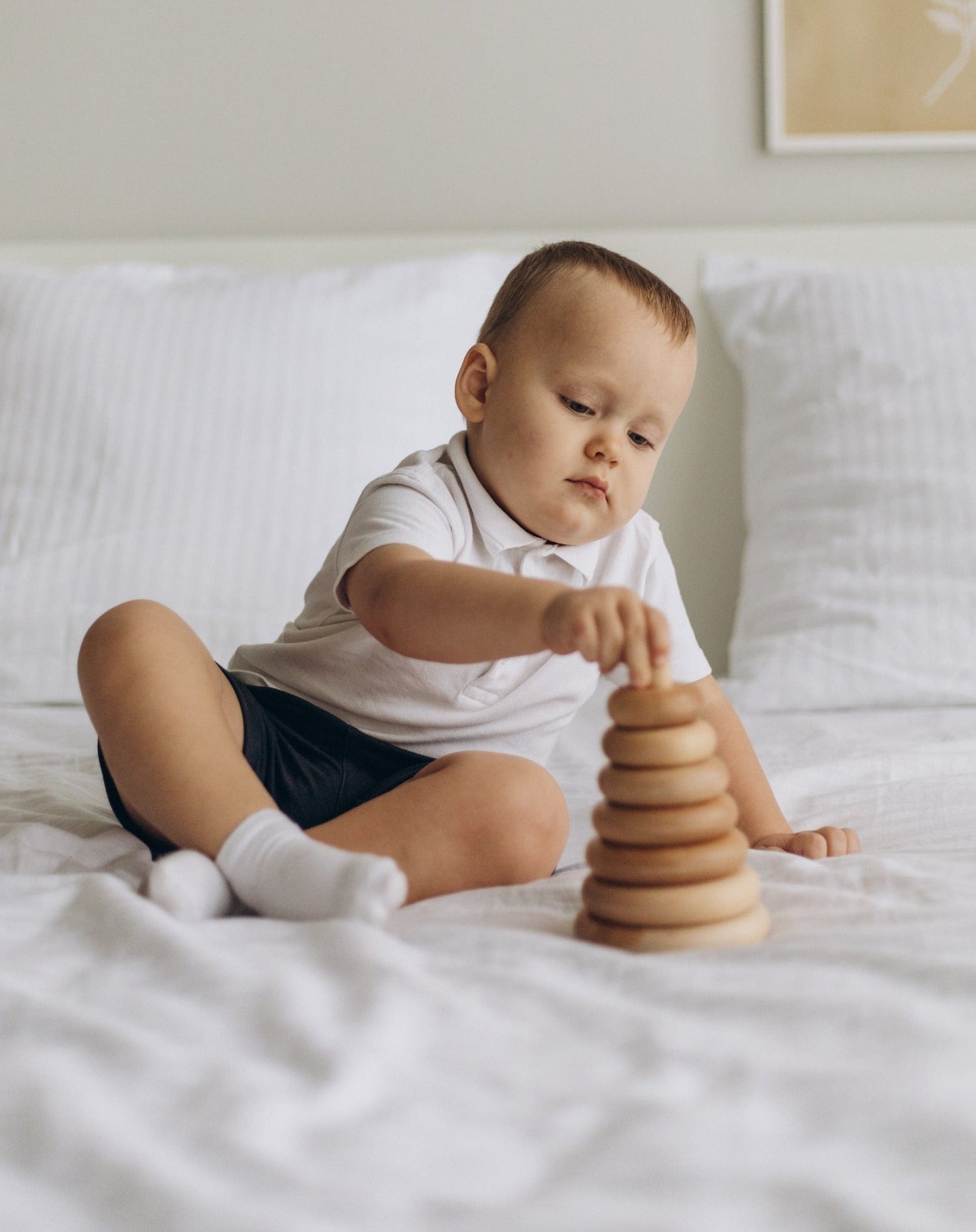 Jeu d'empilage en bois - Naturel