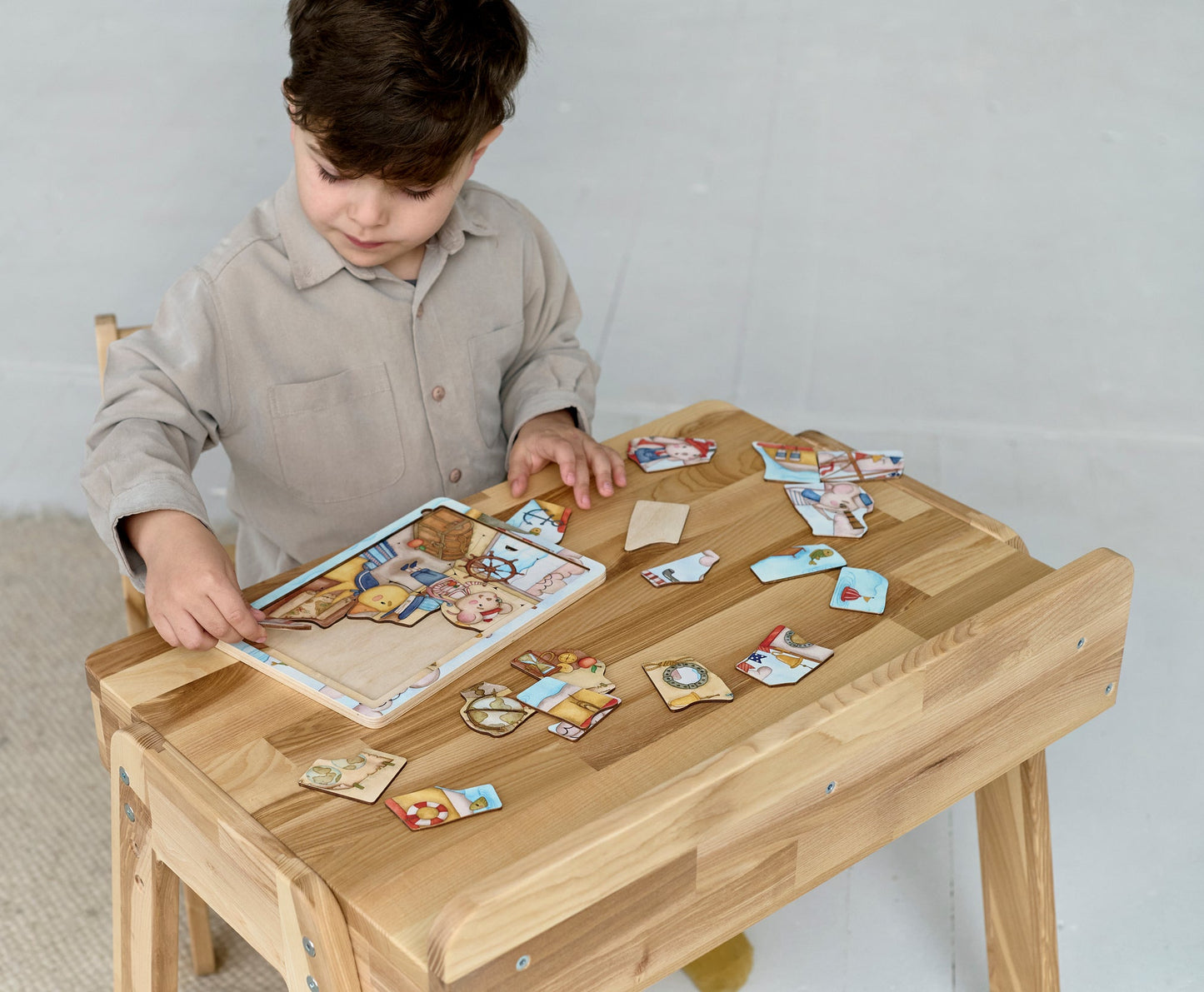 Puzzle en bois sur le thème de la mer