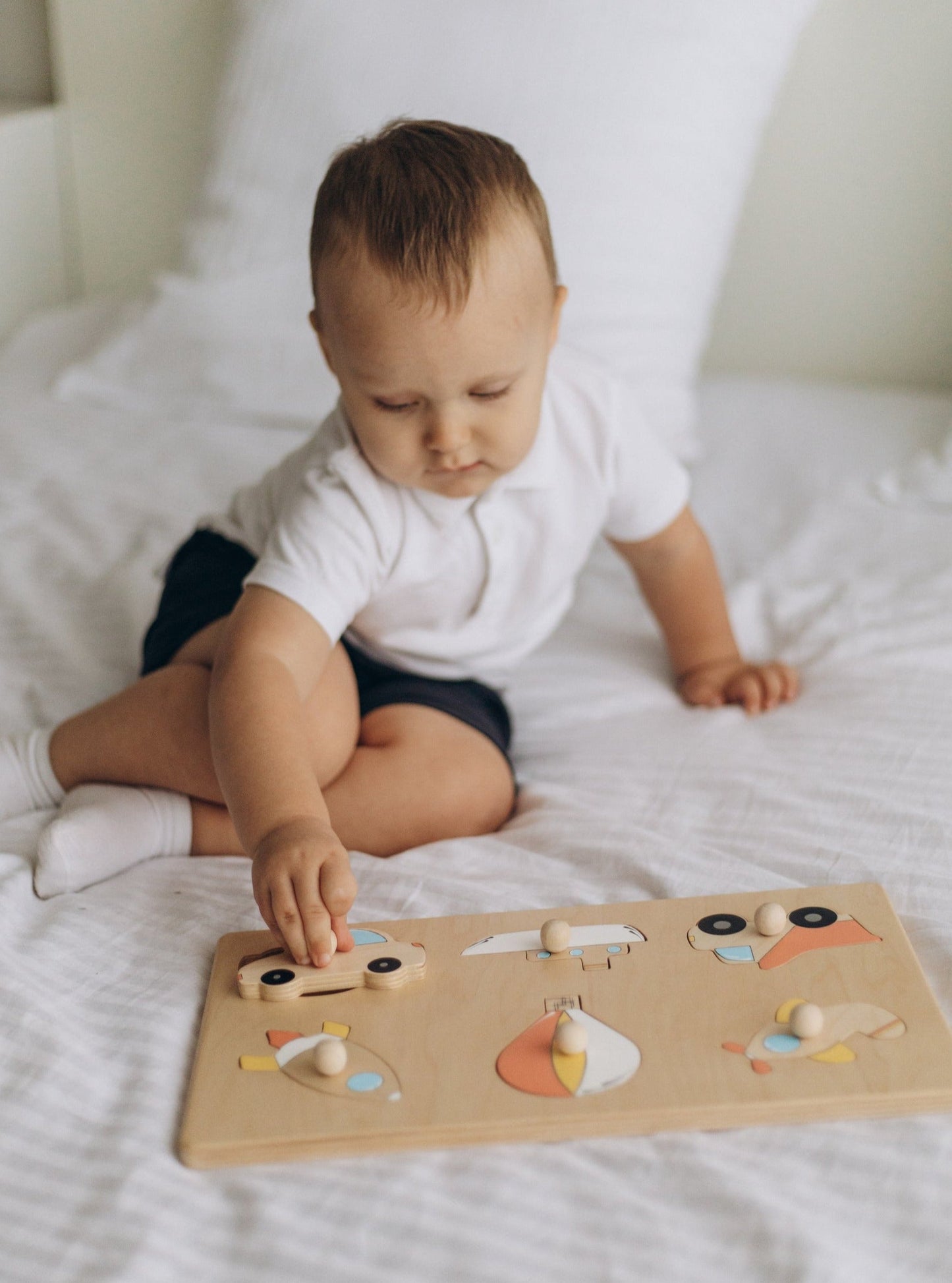 Puzzle en bois Montessori - Véhicules