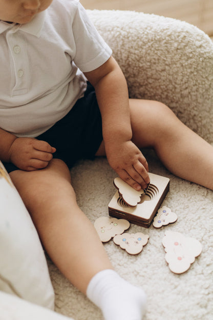 Puzzle multicouche Nuages ​​en bois