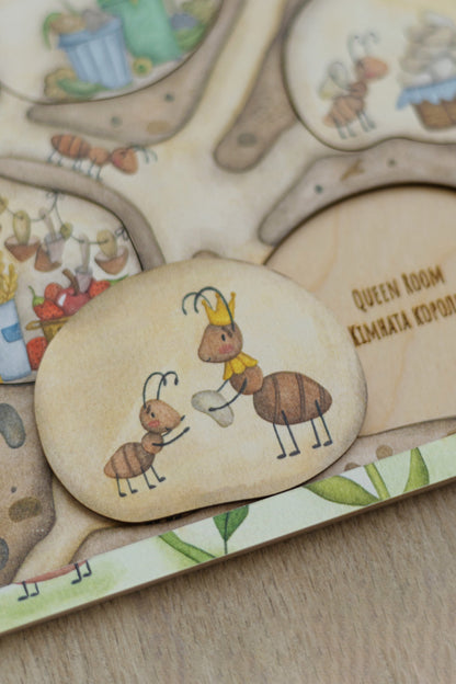 Puzzle en bois « Où vivent les fourmis »