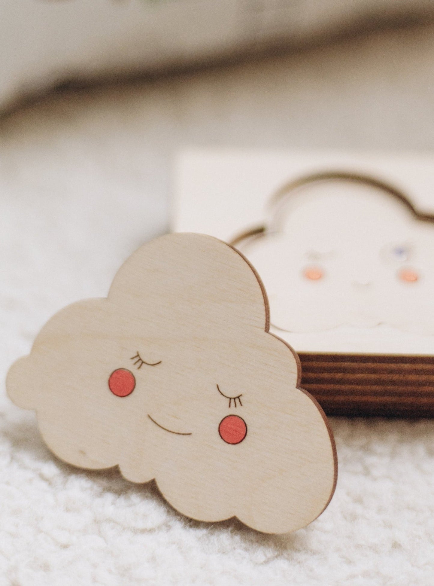 Puzzle multicouche Nuages ​​en bois