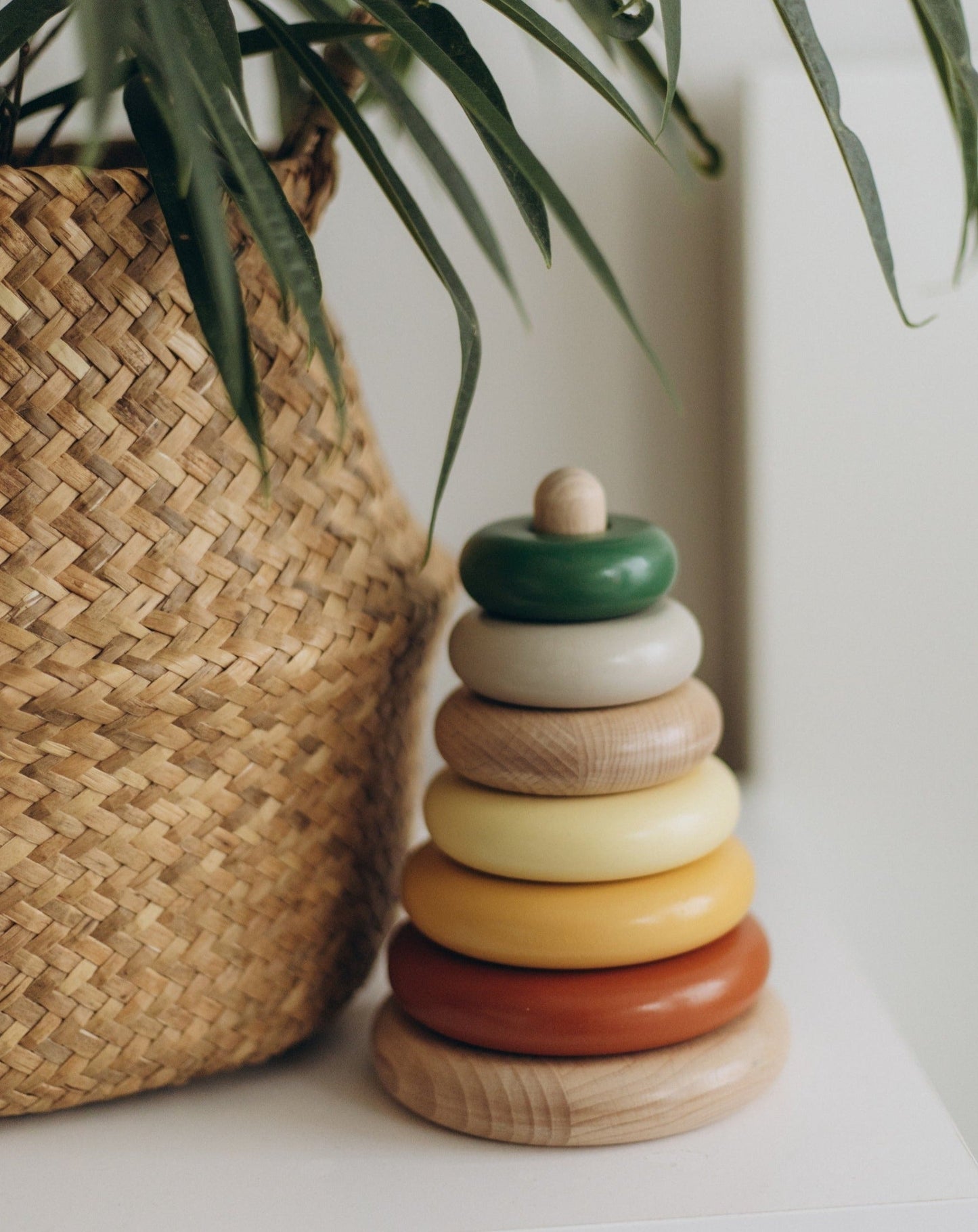 Jeu d'empilage en bois - Forêt d'automne