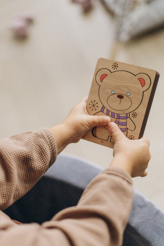 Puzzle multicouche Ours en bois