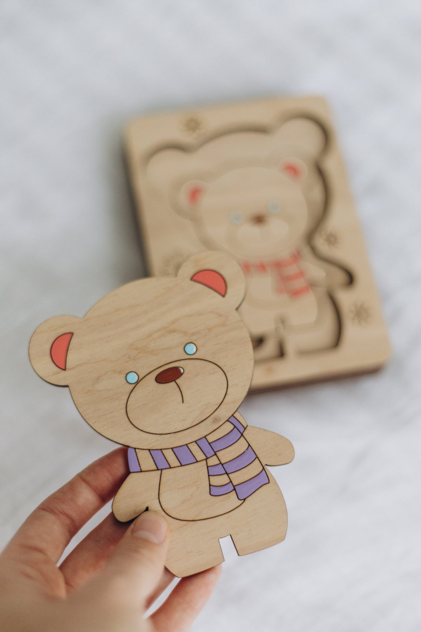 Puzzle multicouche Ours en bois