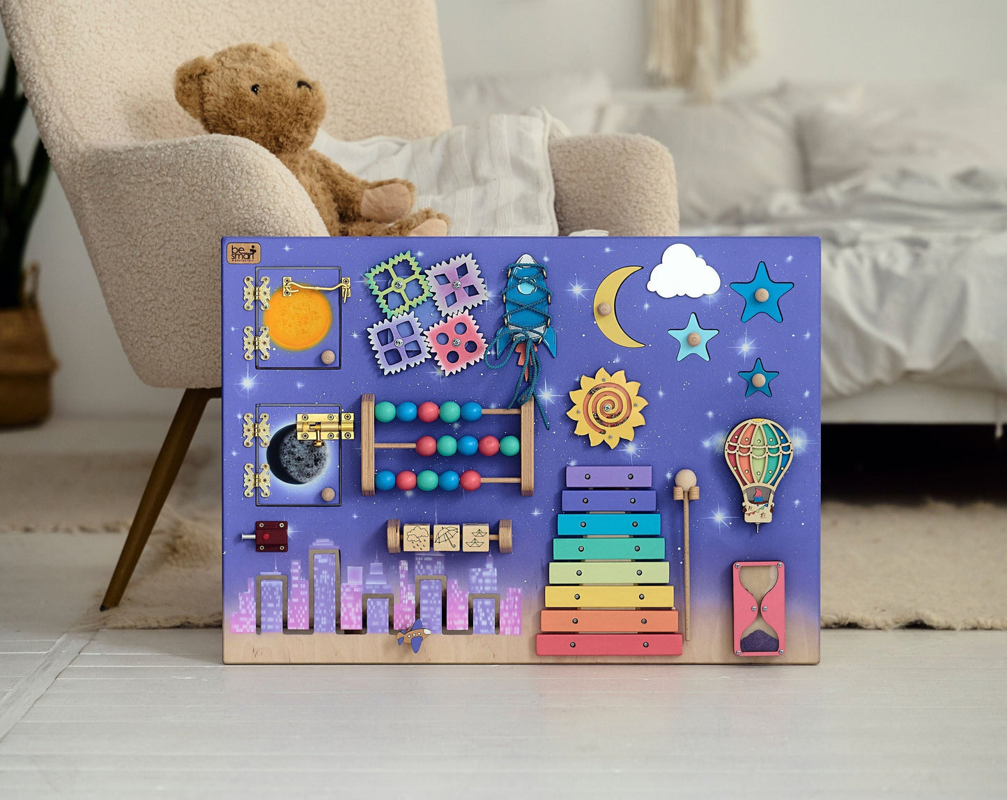 Tableau d'activités pour tout-petits - Night City