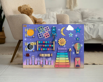 Tableau d'activités pour tout-petits - Night City