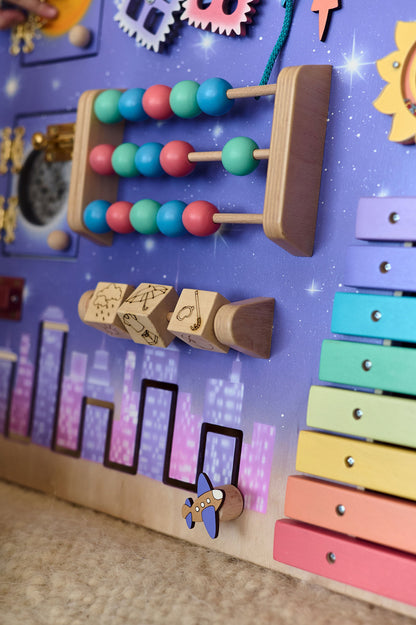 Tableau d'activités pour tout-petits - Night City