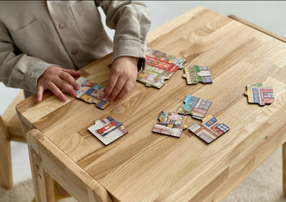 Puzzle en bois pour enfants avec des souris