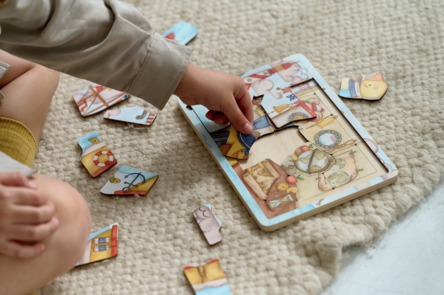Puzzle en bois sur le thème de la mer