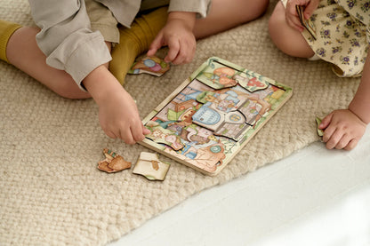 Puzzle en bois pour fête d'anniversaire