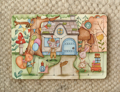 Puzzles en bois pour anniversaire, voyage en mer et visite de ville