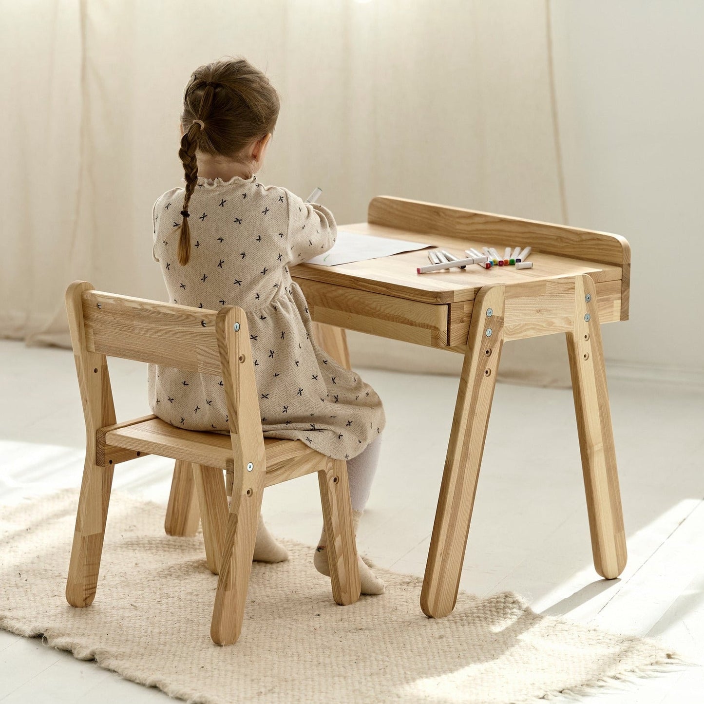 Bureau et chaise pour enfant - Bois de frêne