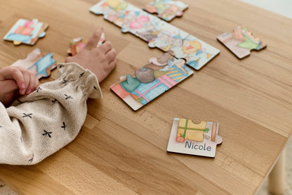 Puzzle en bois pour enfants avec des souris