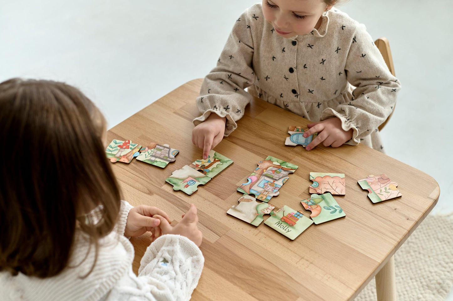 Puzzle en bois pour enfants avec des souris