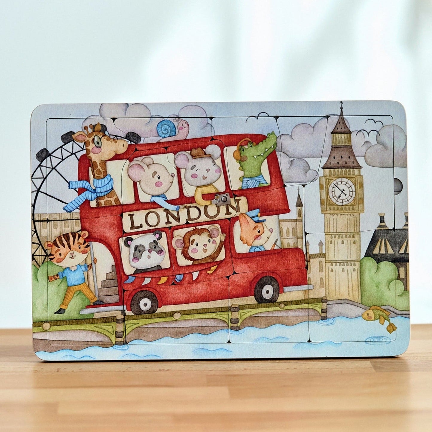 Puzzle en bois « Voyage en ville »