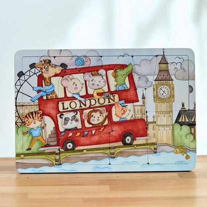 Puzzle en bois « Voyage en ville »