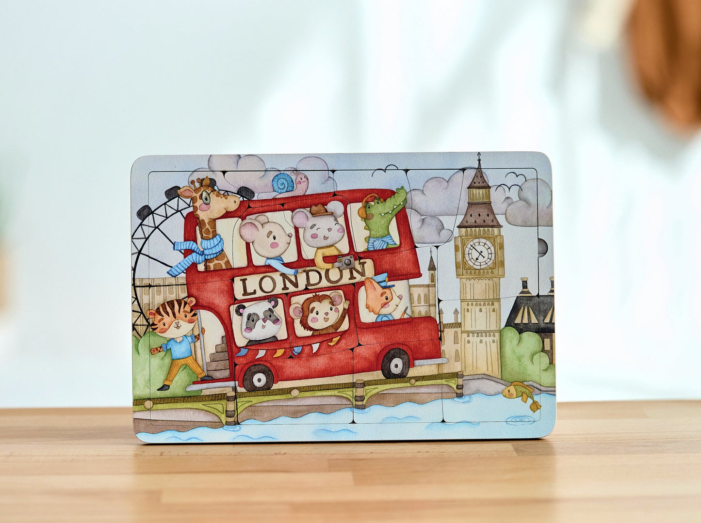 Puzzles en bois pour anniversaire, voyage en mer et visite de ville