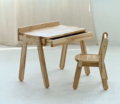 Bureau et chaise pour enfant - Bois de frêne