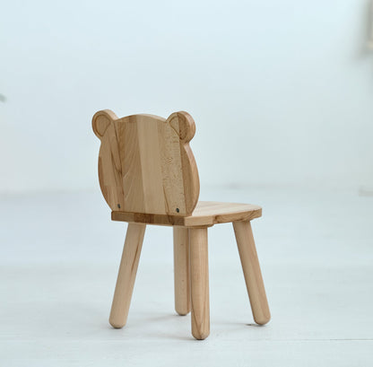 Chaise ours en bois pour tout-petit