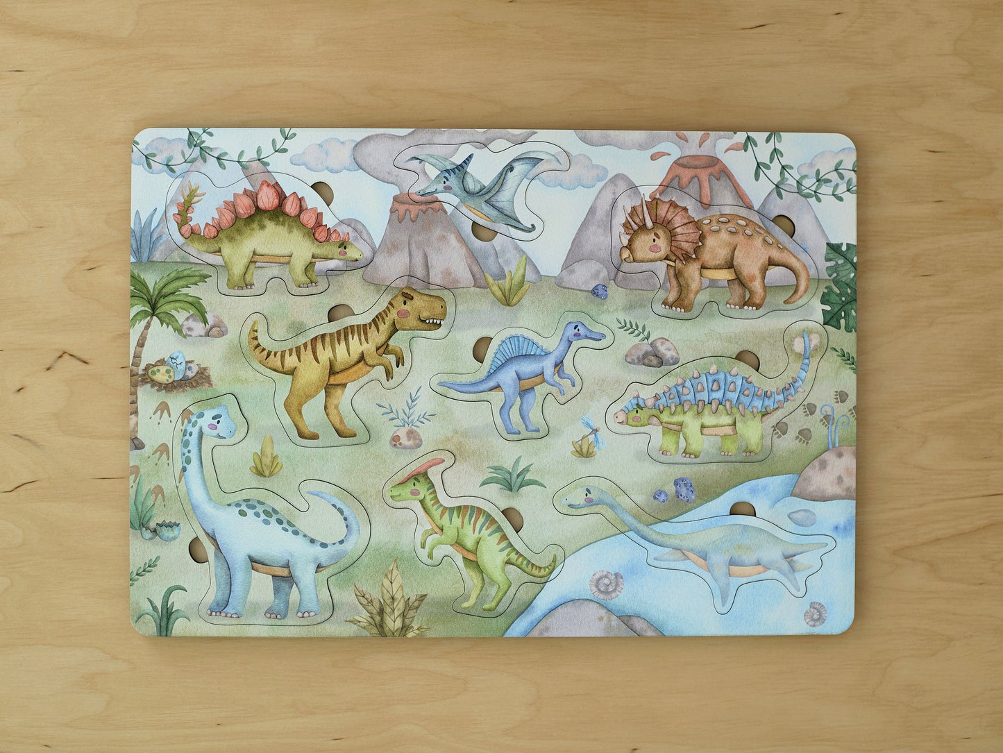 Puzzle en bois Dinosaures
