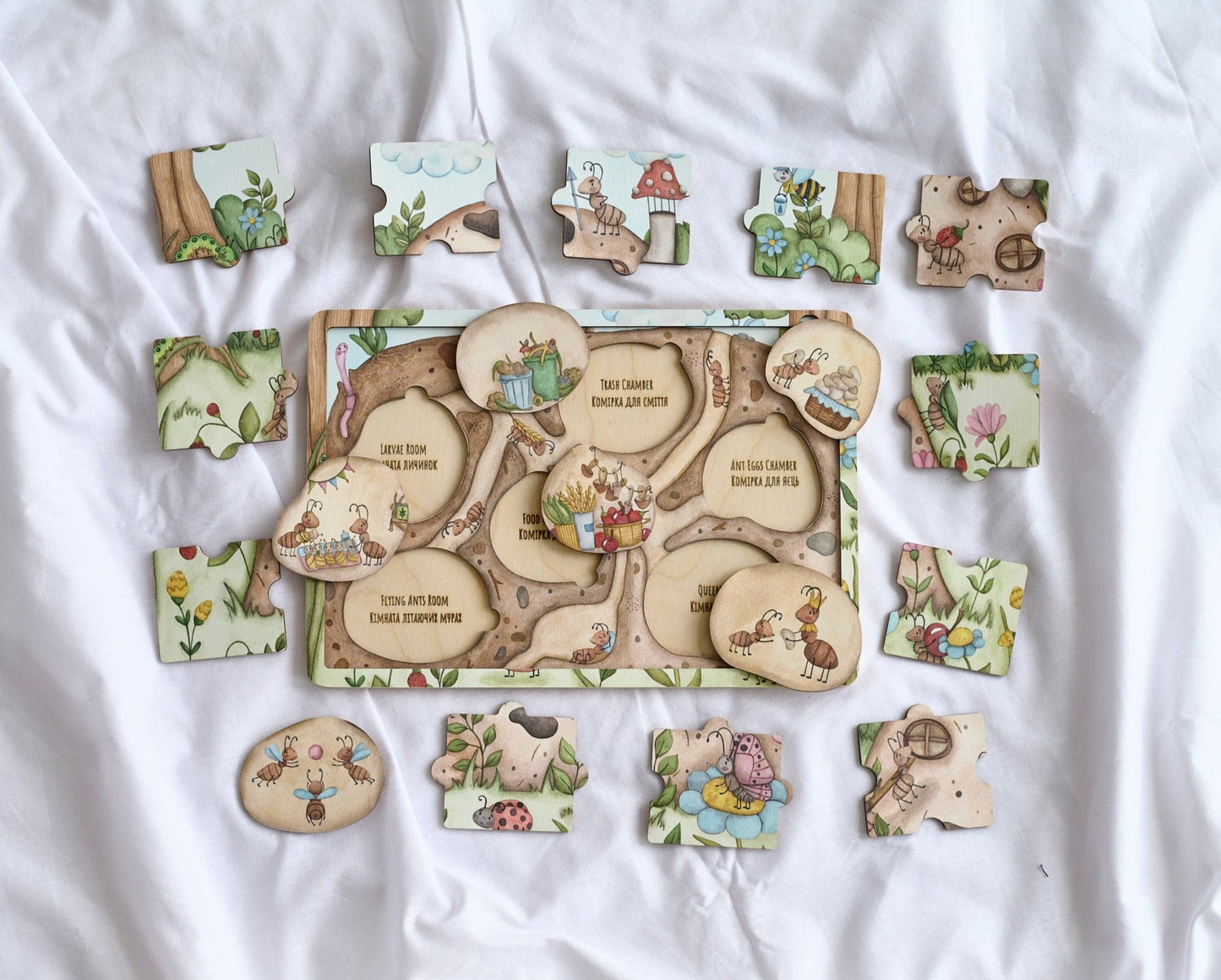 Puzzle en bois « Où vivent les fourmis »