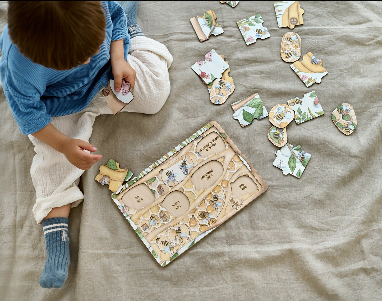 Puzzle en bois « Où vivent les abeilles à miel »