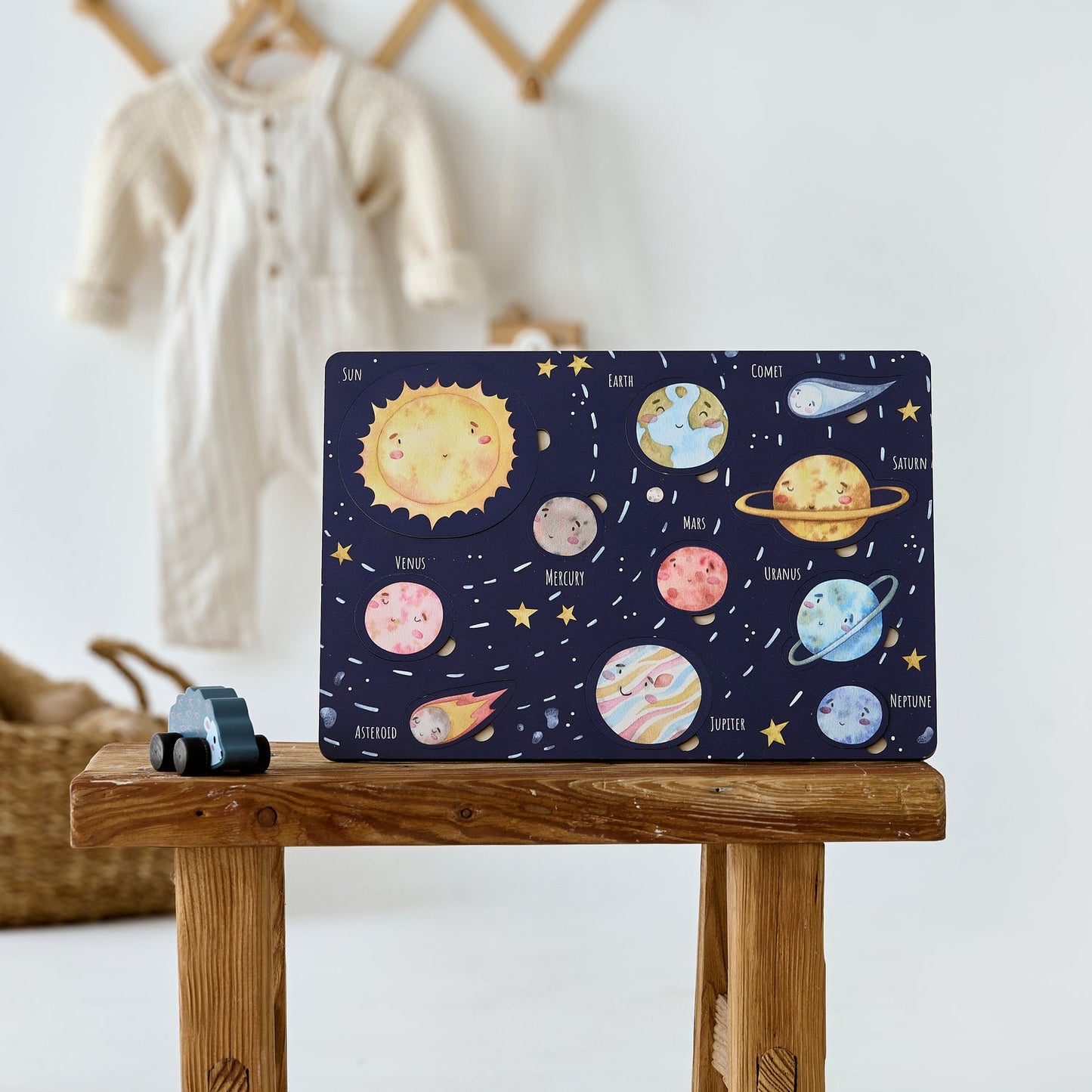 Ensemble de puzzles : Transports, Dinosaures et Système solaire 