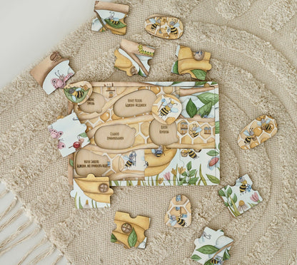 Puzzle en bois « Où vivent les abeilles à miel »