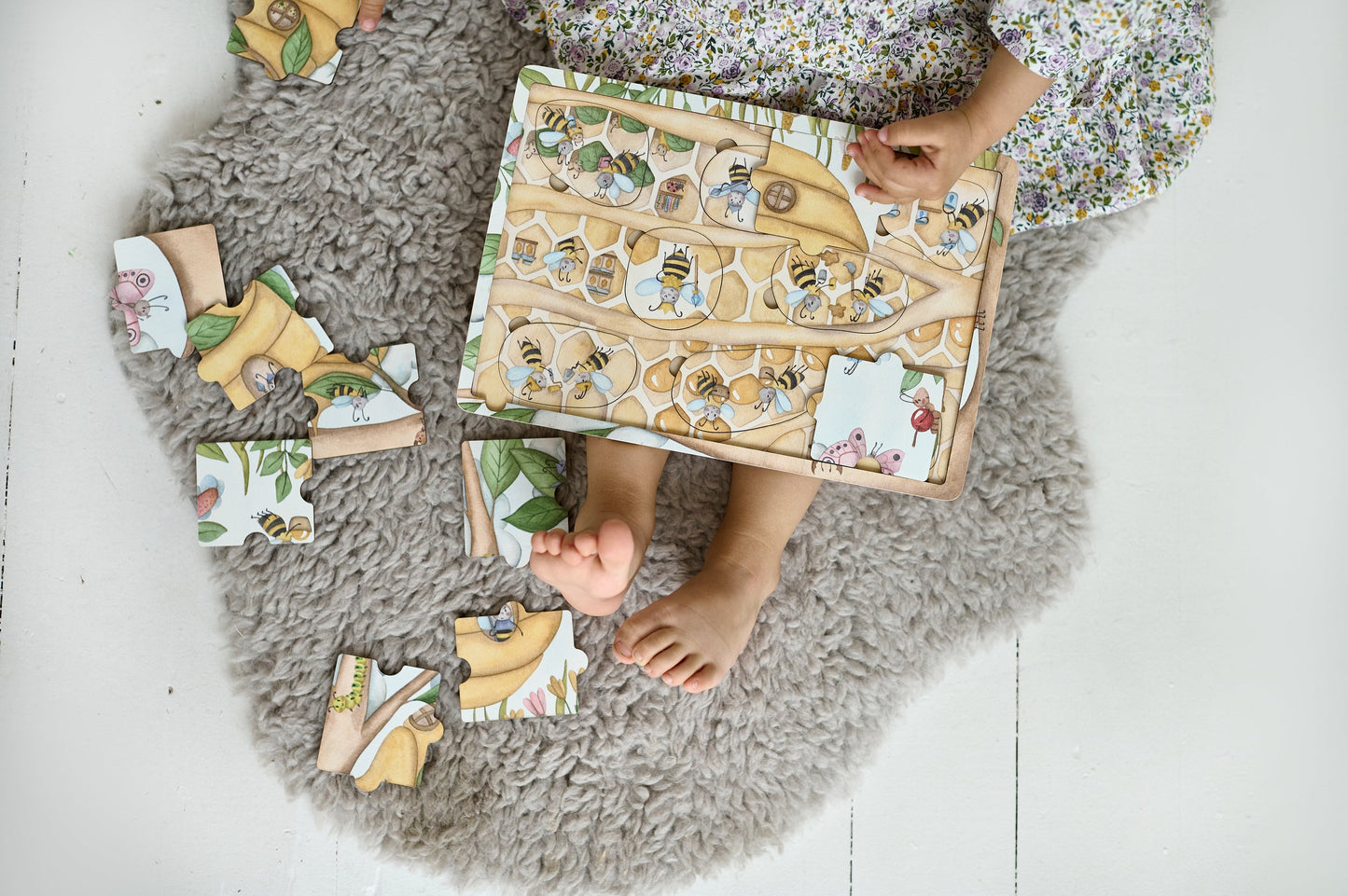 Ensemble de puzzles « Où vivent les abeilles » et « Où vivent les fourmis » 