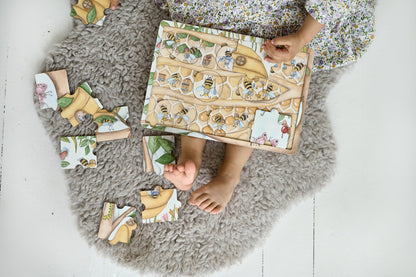 Ensemble de puzzles « Où vivent les abeilles » et « Où vivent les fourmis » 