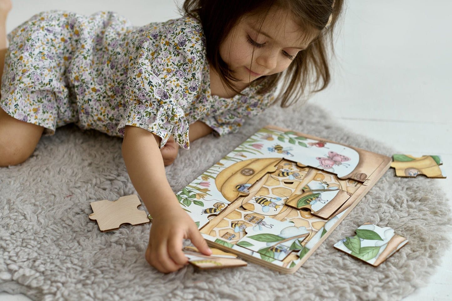 Puzzle en bois « Où vivent les abeilles à miel »
