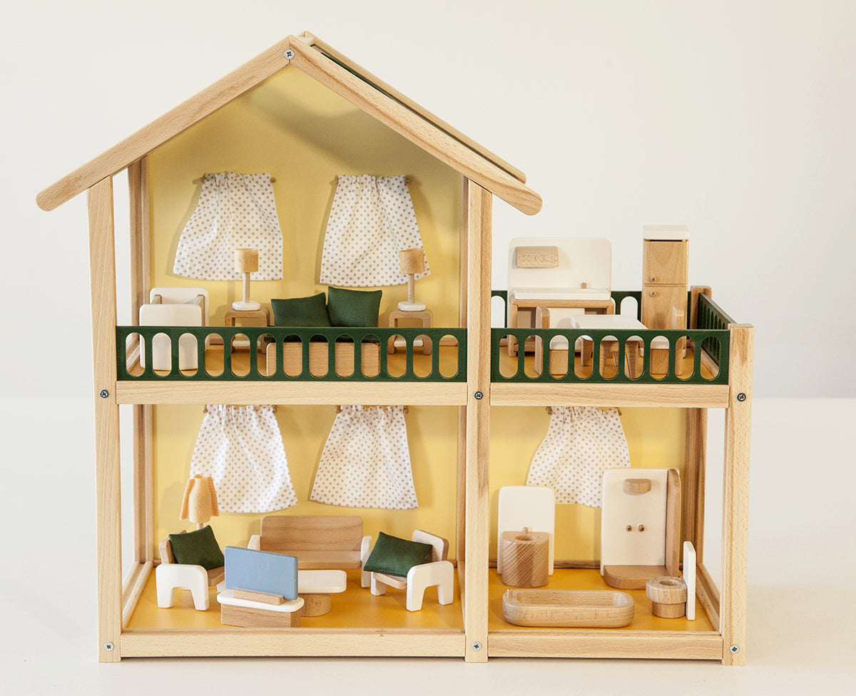Grande maison de poupée en bois avec meubles