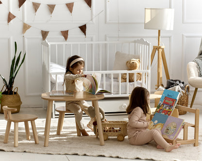 Étagère de sol en bois pour livres et jouets d'enfants