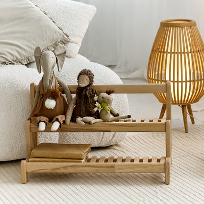 Ensemble bibliothèque en bois, table enfant et deux chaises - Bois de hêtre 