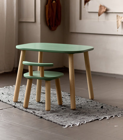 Ensemble table et chaise pour enfant en bois de hêtre