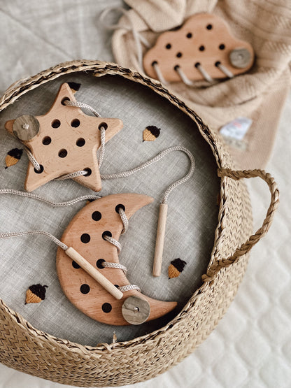 Jeux de laçage en bois