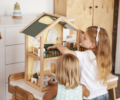 Grande maison de poupée en bois avec meubles