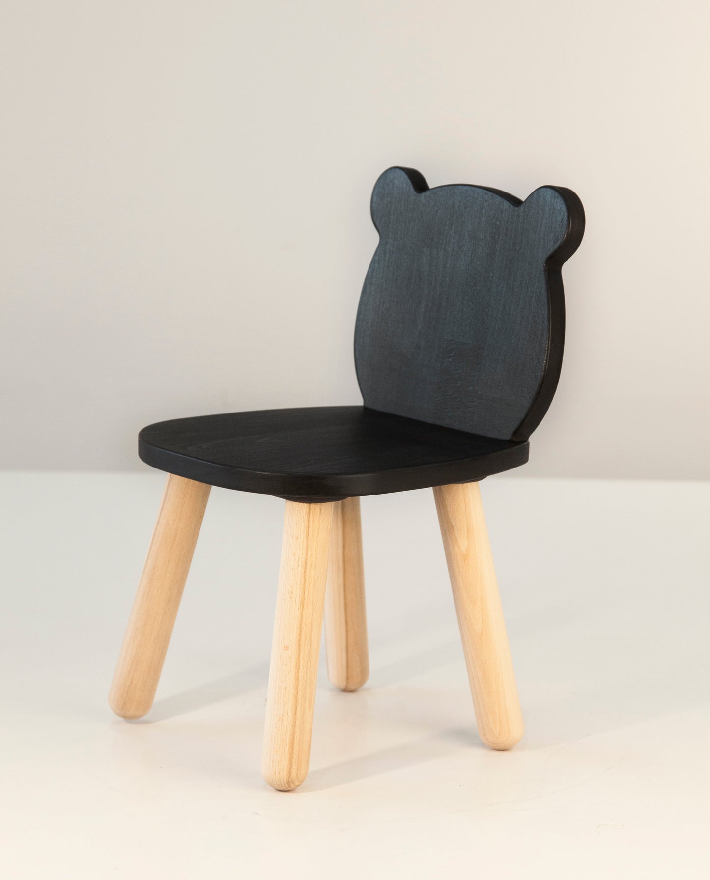 Ensemble table et chaises ours en bois pour enfants - Bois de hêtre
