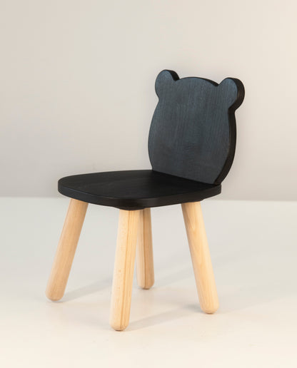 Ensemble table et chaise ours en bois pour enfant - Bois de hêtre