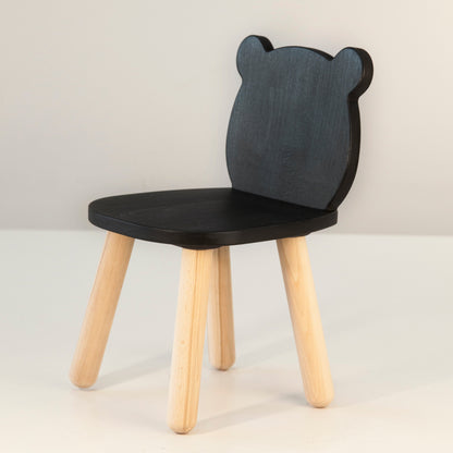 Chaise ours en bois pour tout-petit