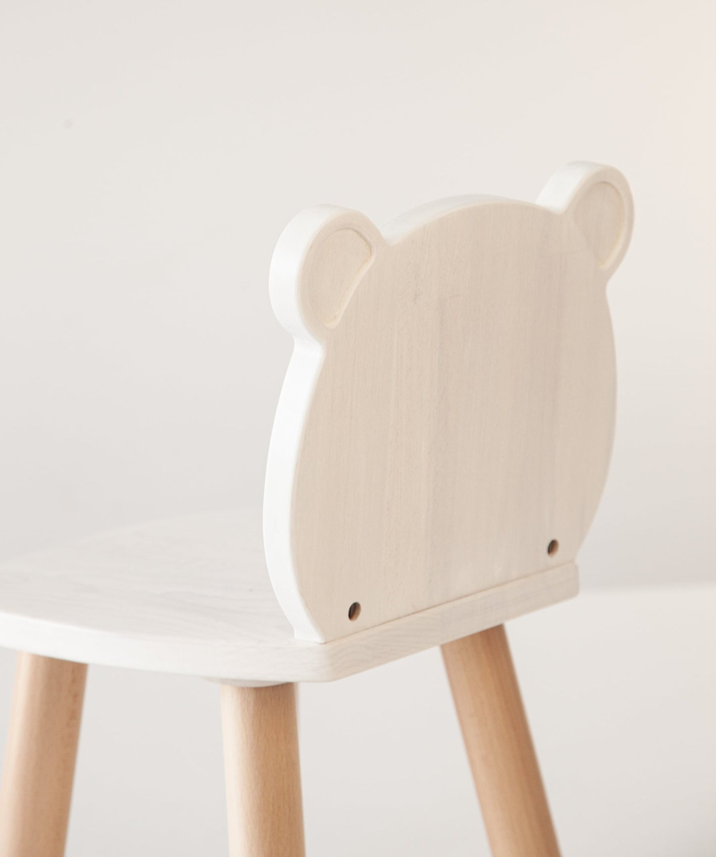 Ensemble table et chaise ours en bois pour enfant - Bois de hêtre