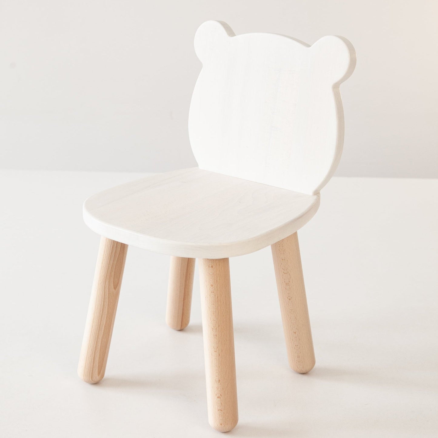Ensemble table et chaise ours en bois pour enfant - Bois de hêtre
