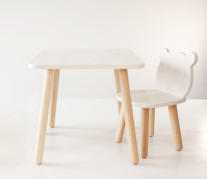 Chaise ours en bois pour tout-petit