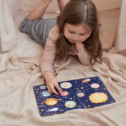 Puzzle en bois du système solaire