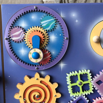 Grand tableau d'activités pour tout-petits composé de deux modules