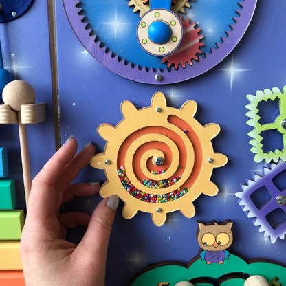 Grand tableau d'activités pour tout-petits composé de deux modules