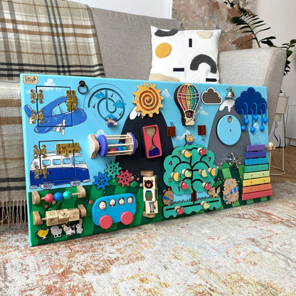 Tableau d'activités pour tout-petits (grand format) 50 x 100 cm