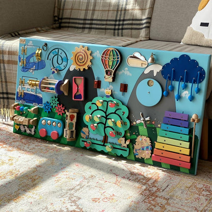 Tableau d'activités pour tout-petits (grand format) 50 x 100 cm