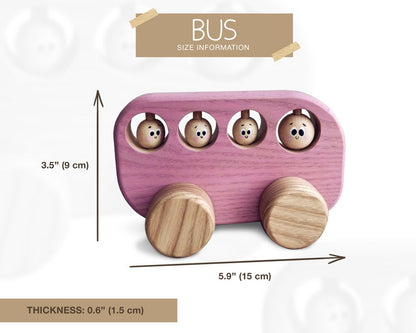Bus jouet en bois